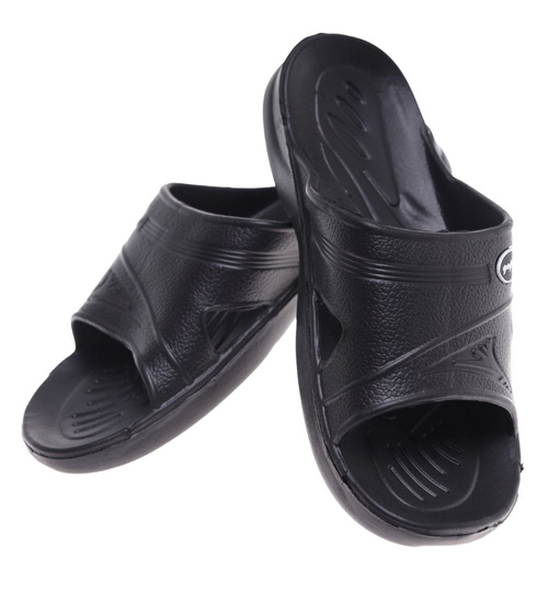 Czarne klapki męskie wodoodporne na basen /D3-1 13263 T192/