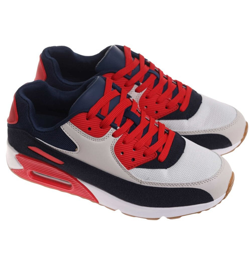 Sznurowane buty sportowe męskie /E7-3 17965 W388/