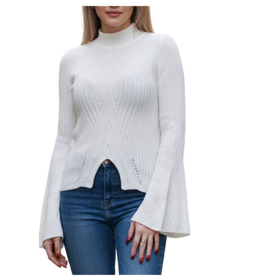 Śliczna bluzka z szerokimi rękawami w kolorze Ecru /E2-1 UB451 T?/