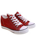 Czerwone wiązane trampki sneakersy na niskim koturnie /F6-3 13522 T8-6/