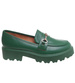 Zielone półbuty na platformie loadersy /G9-3 18045 T130/