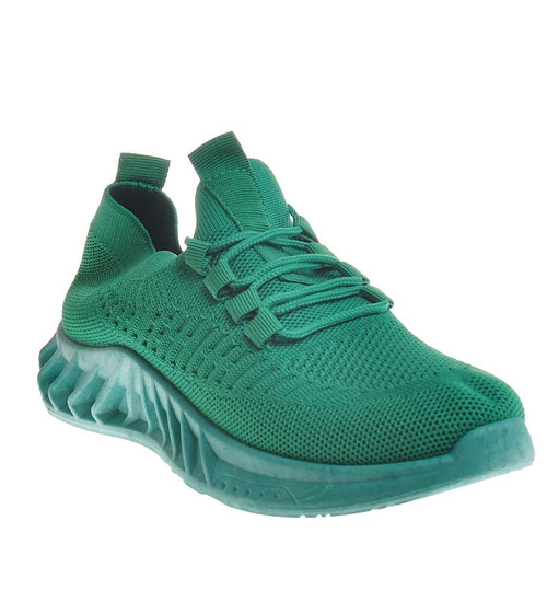 Wsuwane zielone buty sportowe /E2-3 11875 T391/