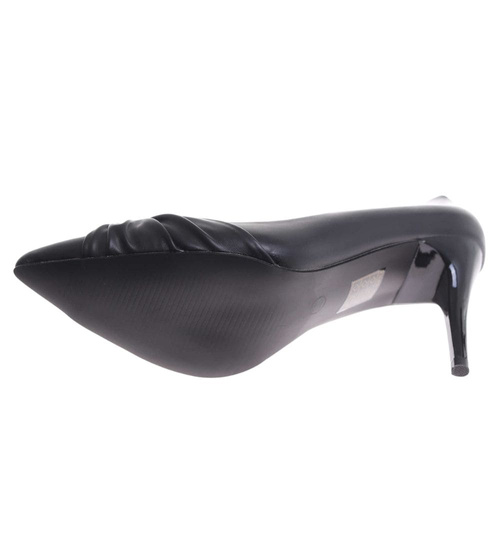 Czarne czółenka damskie na szpilce /G13-1 17751 G156/