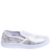 Wsuwane srebrne dziewczęce tenisówki slip on /B6-2 15593 T196/