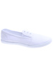 Białe materiałowe tenisówki slip on /E6-214442 T213/