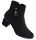 Czarne eleganckie botki na niskim obcasie /D4-3 18270 W483/