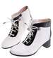 Ocieplane białe botki damskie /A5-1 16759 T130/