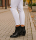 Ocieplane czarne botki na grubym obcasie /A9-3+h2 18268 T2/