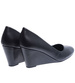 Klasyczne czarne czółenka na koturnie /E3-3 15755 T226/