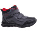 Ocieplane półbuty na rzepy Czarno czerwony /A8-2 18361 T285/