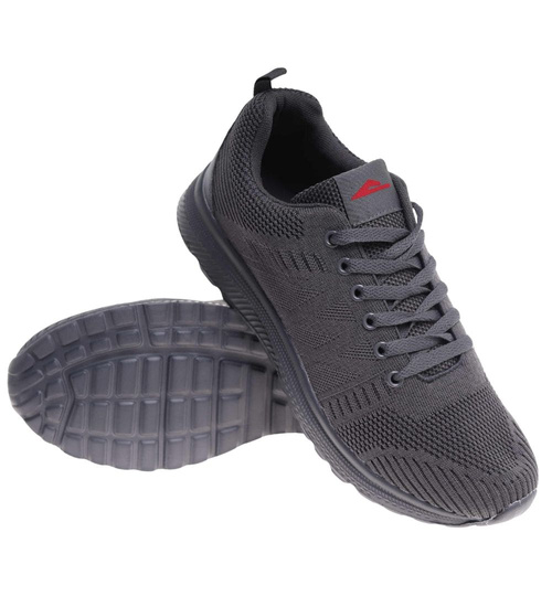 Sznurowane męskie buty sportowe /E1-1 18017 T384/