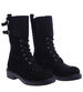 Ażurowe czarne botki trapery /D7-3 13431 S690/