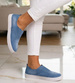 Wsuwane niebieskie tenisowki slip on /F4-3 13465 S079/
