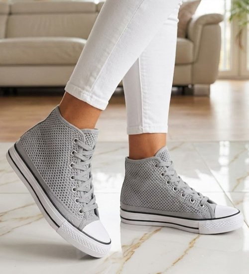 Ażurowe damskie trampki damskie na lato /D9-3 16335 G9-84/