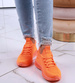 Wsuwane damskie buty sportowe Pomarańczowe /C2-2 13128 S394/