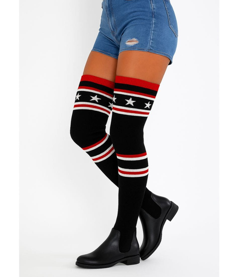 Elastyczne czarne kozaki muszkieterki /C3-3 12926 S224/