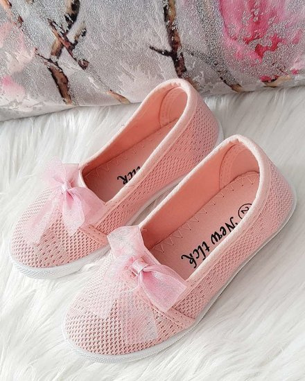 Wsuwane tenisówki dla dziewczynki Różowe /D1-1 2906 S2/ Wsuwane tenisówki dla dziewczynki Różowe /D1-1 2906 S2/