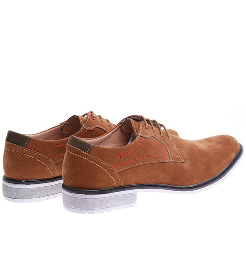 Brązowe półbuty pantofle męskie /D5-1 15742 T382/