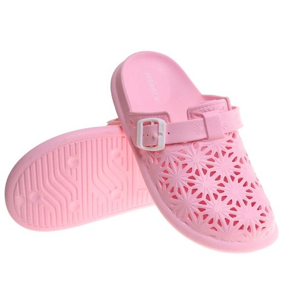 Klapki damskie Ażurowe różowe buty na plażę /H2 17854 G008/