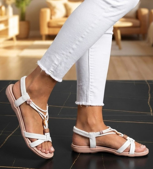 Białe dziewczęce sandały letnie /E2-3 11884 T395