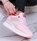 Różowe trampki sneakersy damskie na koturnie /E3-1 14742 T382/