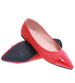 Czerwone baleriny damskie ze szpicem /F10-3 16008 T181/