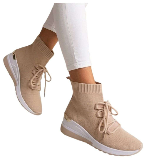 Elastyczne trampki sneakersy na koturnie /F5-3 13155 T111/