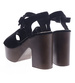 Czarne damskie sandały na platformie /C1-3 13106 T2/