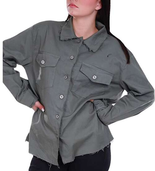 Zielona koszula damska oversize /H UB811 S235/