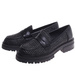 Czarne półbuty loafersy damskie /B6-3 18236 W142/