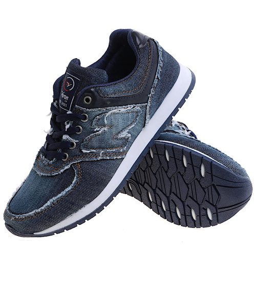 Wiązane granatowe buty chłopięce /A1-3 14931 T166/