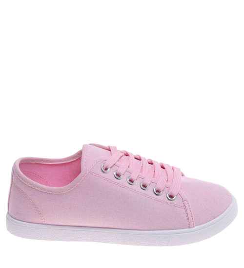 Pastelowe tenisówki damskie Różowe /A4-3 18719 T7/