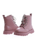Ocieplane botki dziecięce trapery różówe /A8-2 15157 T699/