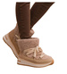 Zimowe botki śniegowce z futerkiem Khaki /F6-2 18538 W341/
