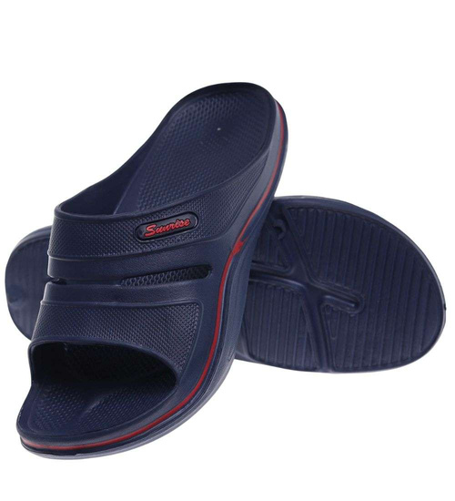 Plażowe klapki męskie granatowe wodoodporne /A1-1 18694 T193/