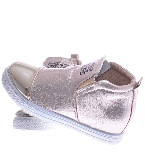 Wsuwane złote dziewczęce sneakersy /B5-2 12561 t293/