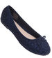 Baleriny damskie Granatowe koronkowe /G5-3 16607 T088/