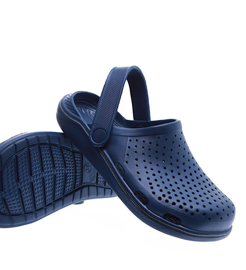 Kryte granatowe klapki na basen /C3-1 15522 S192/