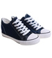 Granatowe trampki sneakersy na niskim koturnie /D6-3 13521 G099/