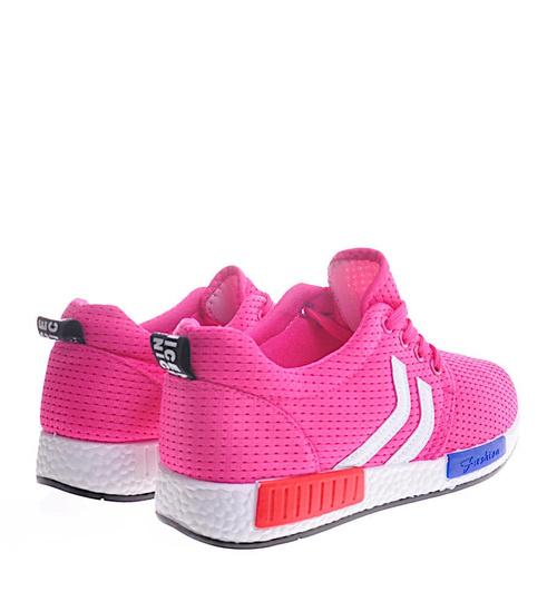 Różowe sznurowane buty sportowe /D1-3 11999 T195/