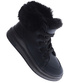 Ocieplane botki jak trampki czarne /A9-2 15027 S394/