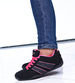 Czarno fuksjowe buty sportowe z wiązaniami /D8-3 14978 S341/