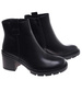 Czarne botki damskie na grubym obcasie /D2-2 18252 W482/