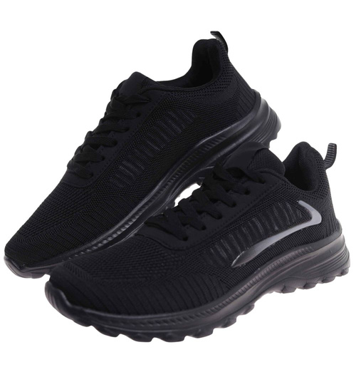 Sznurowane lekkie obuwie sportowe męskie /B3-1 18020 T385/