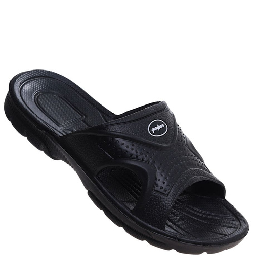 Basenowe klapki męskie CZARNE /A9-1 11727 T195/