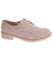 Beżowe baleriny damskie zamszowe oxfordy /J4-2 18621 W177/