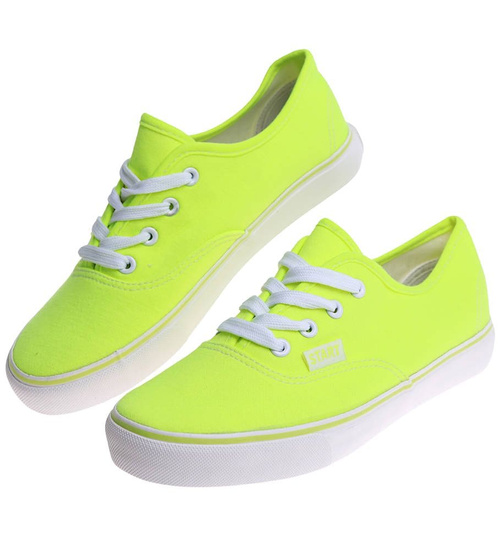 Jasno zielone niskie tenisówki damskie z tkaniny /G13-2 16191 G152/