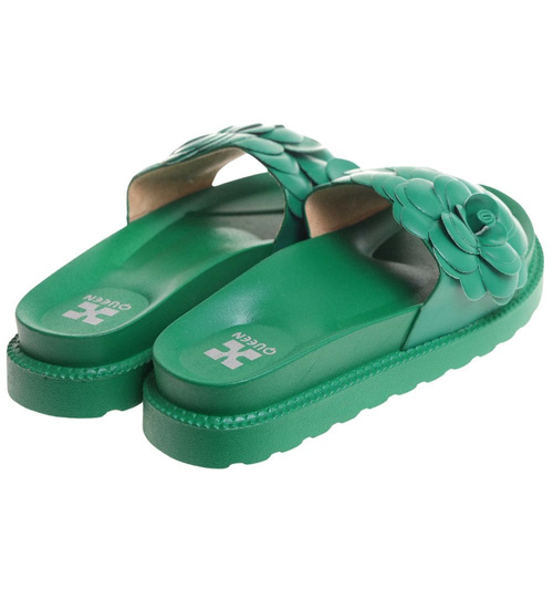 Plażowe zielone klapki damskie /G7-2 17884 S098/