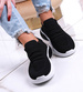 Elastyczne czarne buty sportowe /C7-2 13248 S234/