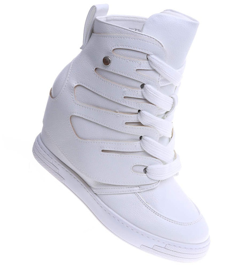 Białe trampki sneakersy na koturnie Seastar /G8-3 14900 T937/